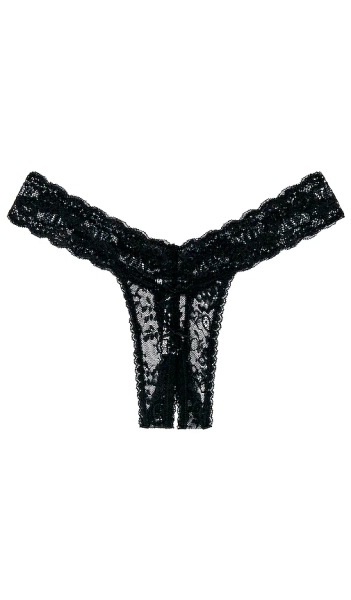 Privacy Please Georgia Ouvert Thong in Black. - size M (also in XXS)