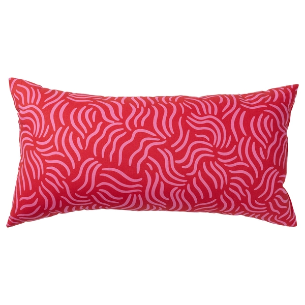 SANDMOTT Cushion - bright red/bright pink 12x23 "