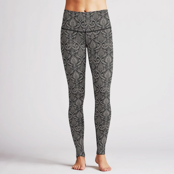 Spaded Paisley High Waist Reversible Legging — Maison De Neige