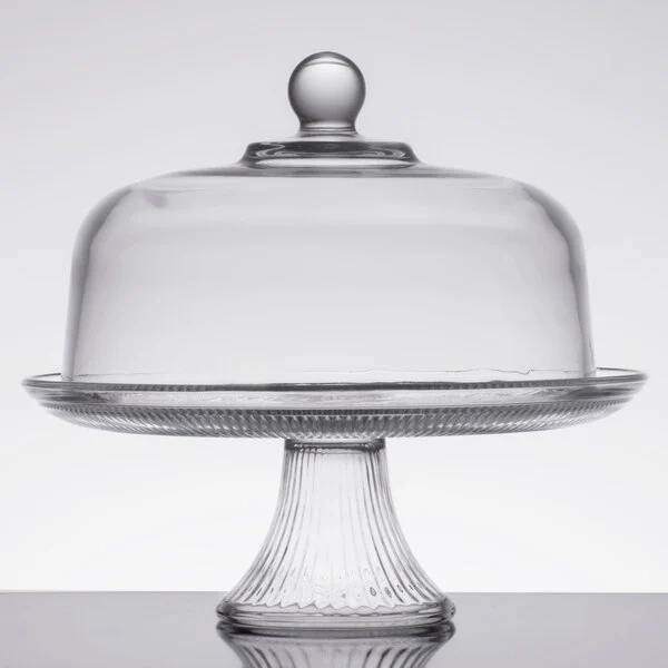 Glass Cake Stand & Punch Bowl Set