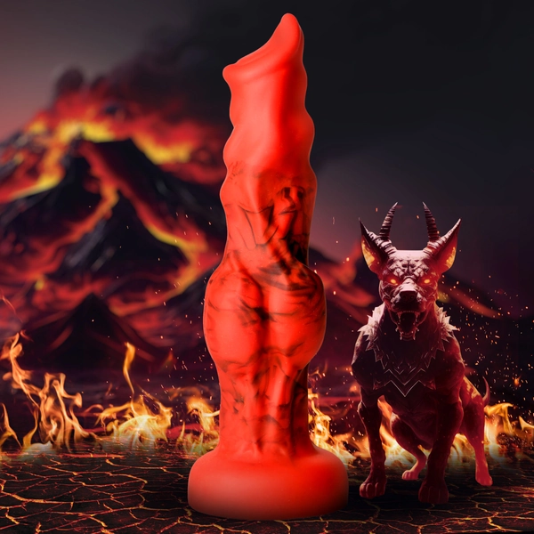 Fire Hound Silicone Dildo - Small - Creature Cocks