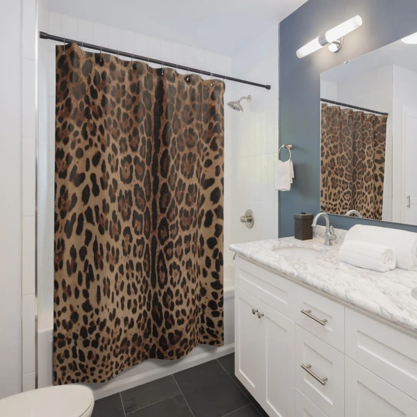 Leopard Print Shower Curtains - Etsy