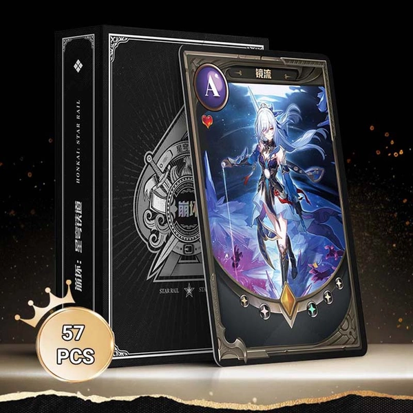 HSR Poker Cards Holographic Honkai Star Rail Playing Cards 57PCS