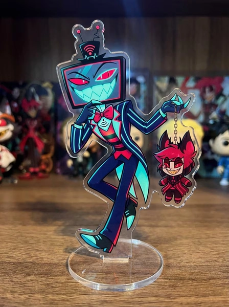Hazbin Hotel Vox Ala Standee, TV Demon Fanart, Radio Demon Desk Decor