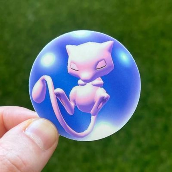 Bubble Mew Sticker - Retro Graphics Thick Waterproof Vinyl 2x2