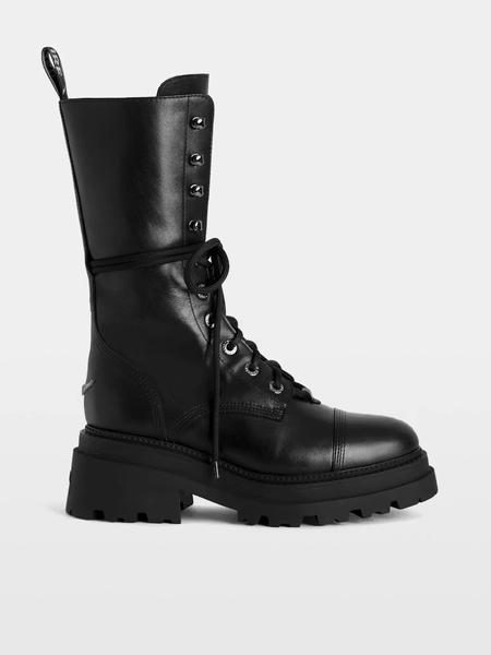Women's Black Leather High Boots | Zadig&Voltaire