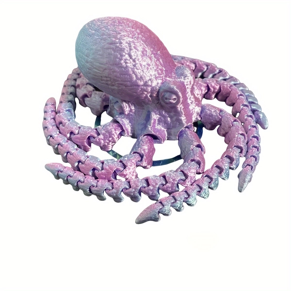 1pc 3D Printed Colorful Octopus Figurine with Jointed Body, for Bookshelf Living Room Office Cabinet Tabletop Entryway Decor, Room Decor, Home Decor for Christmas, Halloween Decorations, Fall Home Decor Collectible Figurines