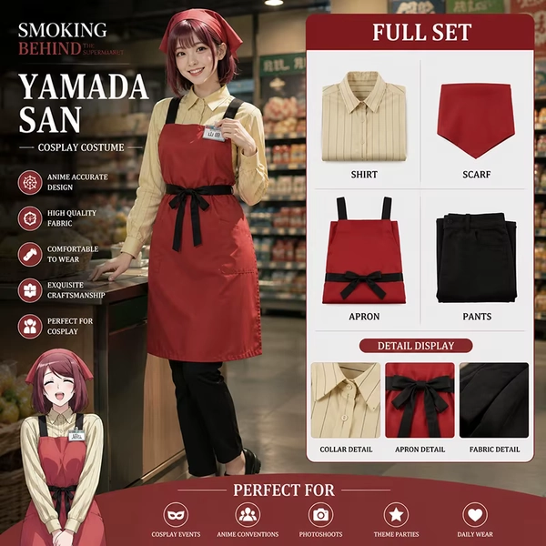 Disfraz de Cosplay de Tayama de Smoking Behind the Supermarket, Peluca de Yamada, Disfraz para Comic Con, Juego de Roles, Halloween