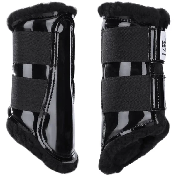 DSB Dressage Sport Boots Patent Glossy- Black Fleece | Riding Warehouse