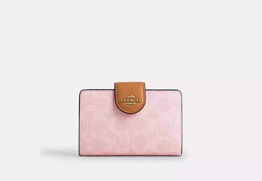 Medium Corner Zip Wallet In Signature Canvas