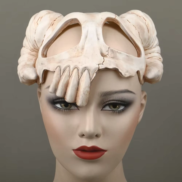 Anime lixívia máscaras mil anos guerra de sangue neliel capacete chifre de cabra crânio máscara halloween prop acessórios - AliExpress