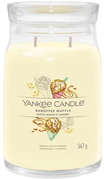 YANKEE CANDLE Signature sklo 2 knoty Banoffee Waffle 567 g