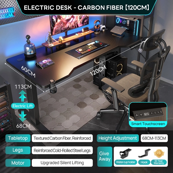 Xpanse Electric Office Table For Computer Adjustable Study Table Gaming Table