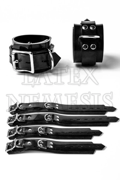 Heavy 3mm rubber restraints full set