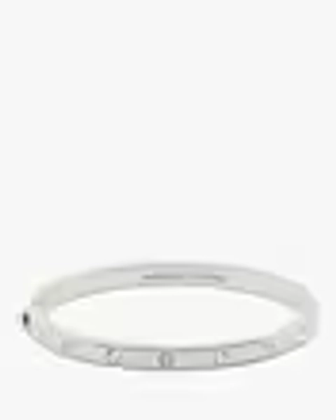 Set in Stone Hinged Silver Bangle