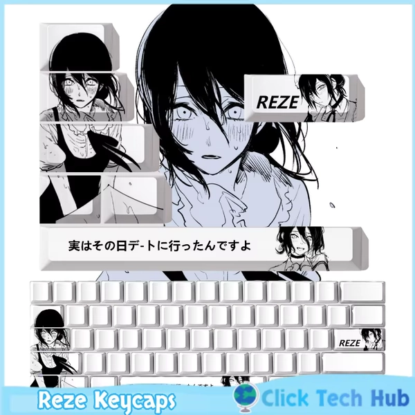 Reze Keycaps Chainsaw Anime Theme Characters Keycaps Personality Cherry High Pbt Thermal Sublimation Mechanical Keyboard Keycaps - AliExpress 
