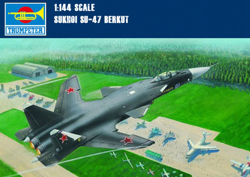 Trumpeter 01324 1/144 Russia Sukhoi SU-47 Berkut Fighter Aircraft Assembly Model