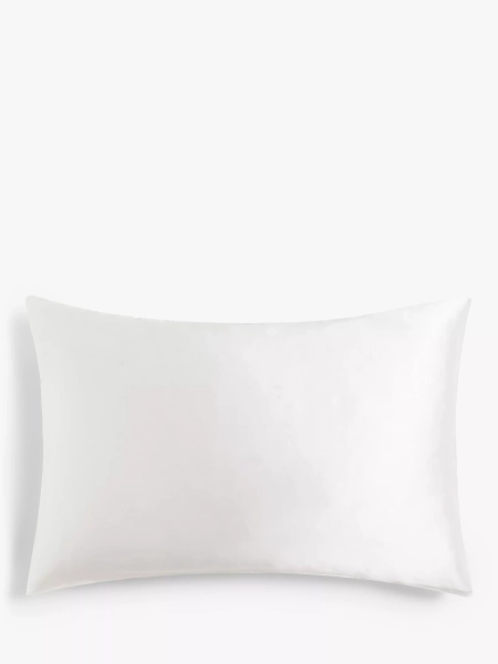 John Lewis Organic Mulberry Silk Standard Pillowcase, White