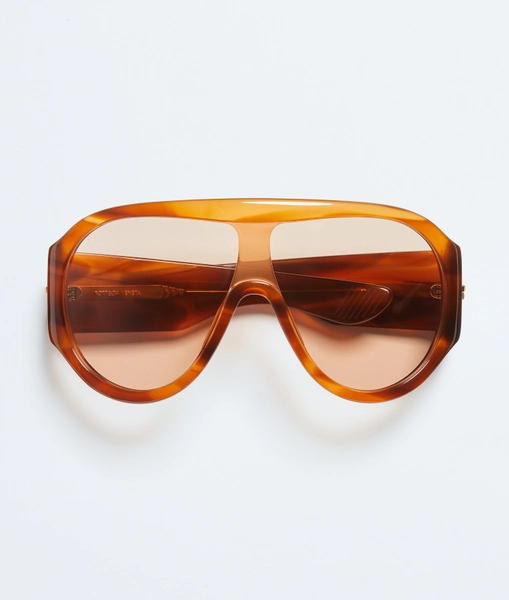 Scudo Shield Sunglasses in Havana/brown