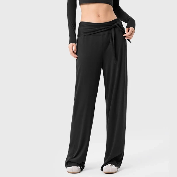 Buddha Stones Casual Lace-up Breathable Sports Women's Wide Leg Pants