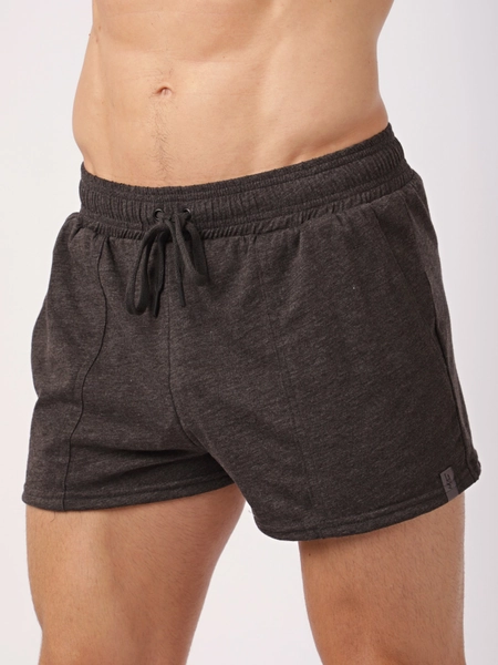 LASC 100% Cotton Jersey 2" Shorts Charcoal