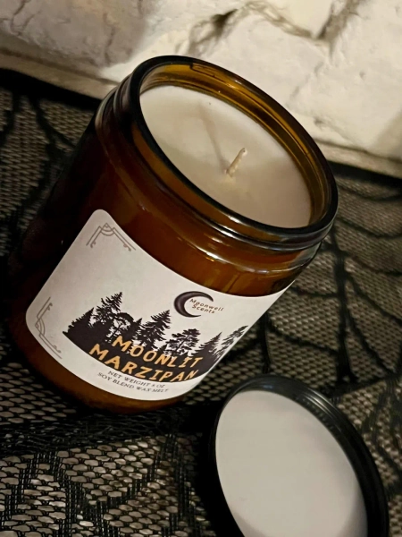 Moonlit Marzipan Candle – Almond Cherry Coconut Soy Blend - Etsy