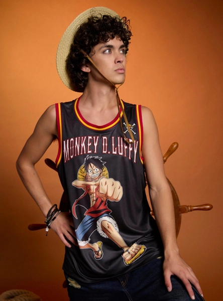 One Piece Luffy Wanted Basketball Jersey
