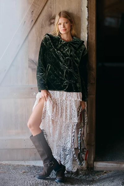 The Hazel Velvet Quilted Jacket by Maeve