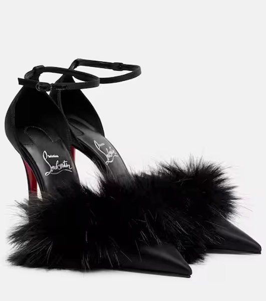  Christian Louboutin Zanzee 100 crêpe satin