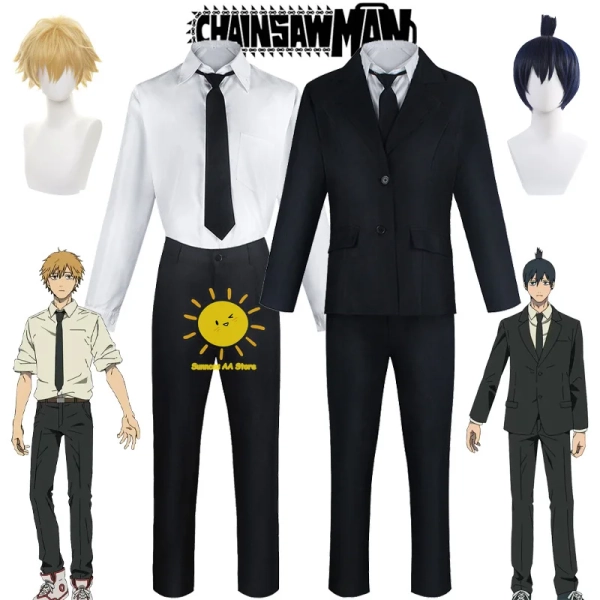 Anime Denji Hayakawa Aki Cosplay motosierra hombre disfraces Cosplay Denji Hayakawa Aki uniforme traje peluca fiesta de Halloween Cos hombres adultos - AliExpress 200000532