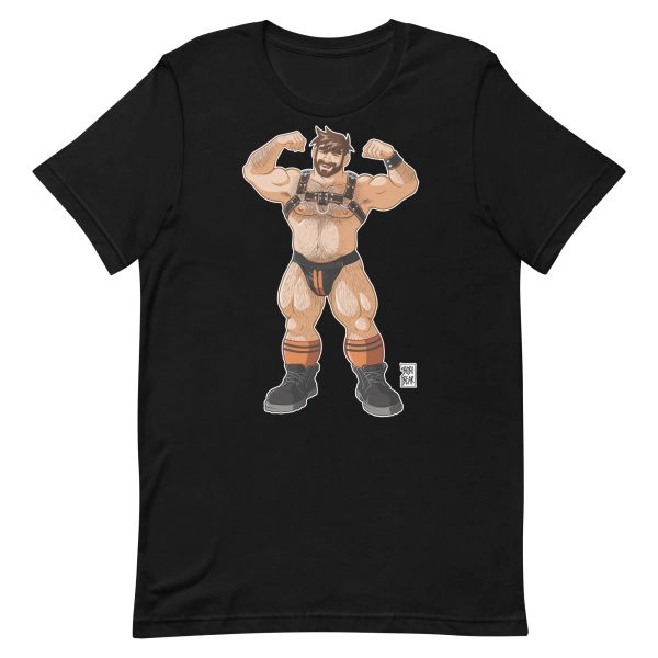 ADAM LIKES HARNESS - FULL BODY NO BG - Bobo Bear Unisex t-shirt