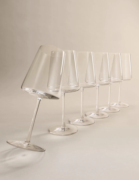 Set of 6 Modern Bordeaux Wine Glasses