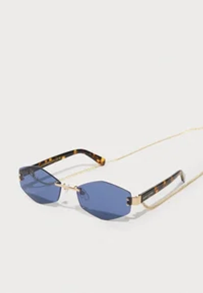AIR UNISEX - Occhiali da sole - gold-coloured/blue