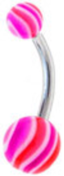 Pink & Orange Navel Ring