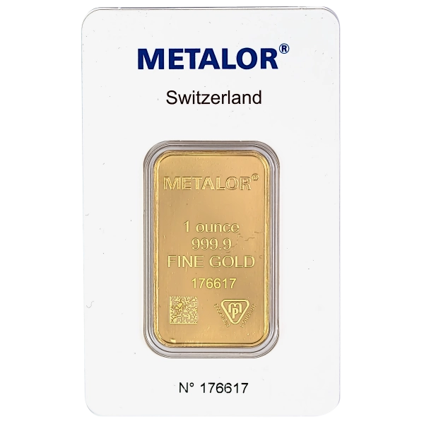 Buy 1 oz Metalor Swiss Gold Bullion Bar
