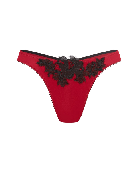 Penelopi Thong in Red/Black | By Agent Provocateur