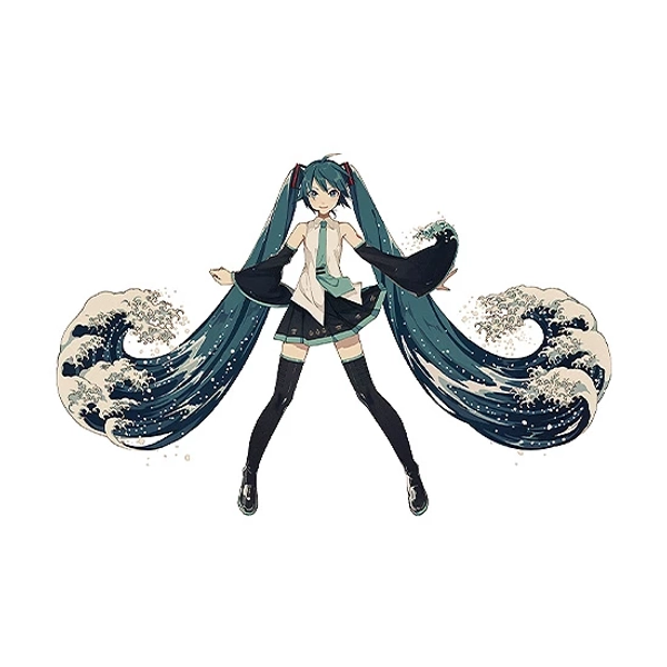 Hatsune Miku x Katsushika Hokusai Plushie Wave