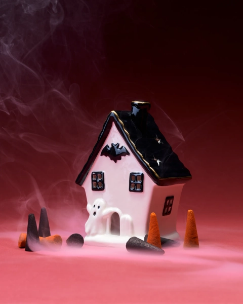 Haunted House Ceramic Incense House