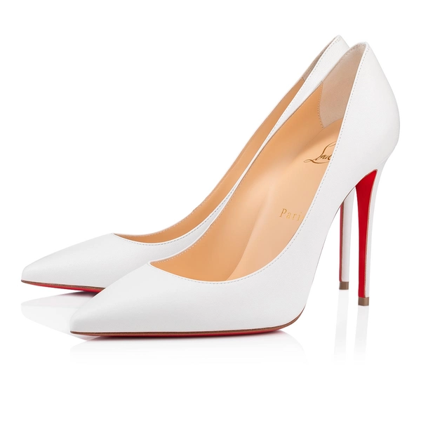 CHRISTIAN LOUBOUTIN 100 mm Pumps - Lamb nappa leather - Bianco - Size 38,5