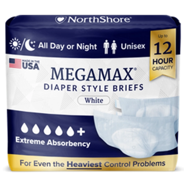 NorthShore MegaMax 12-Hour Overnight Diaper Style Briefs (USA v2 2025)