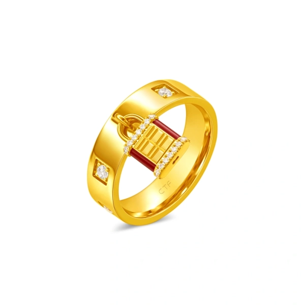999 Gold Diamond ring