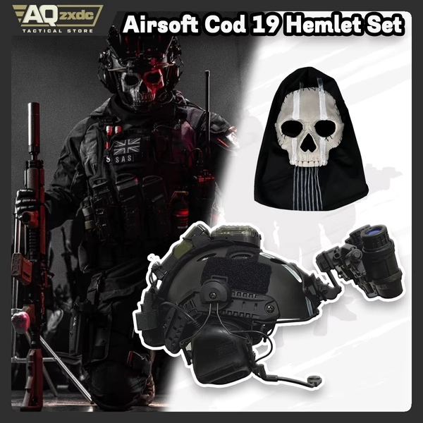 Airsoft Helm-Set Call of Duty 19 Night Raid Ghost