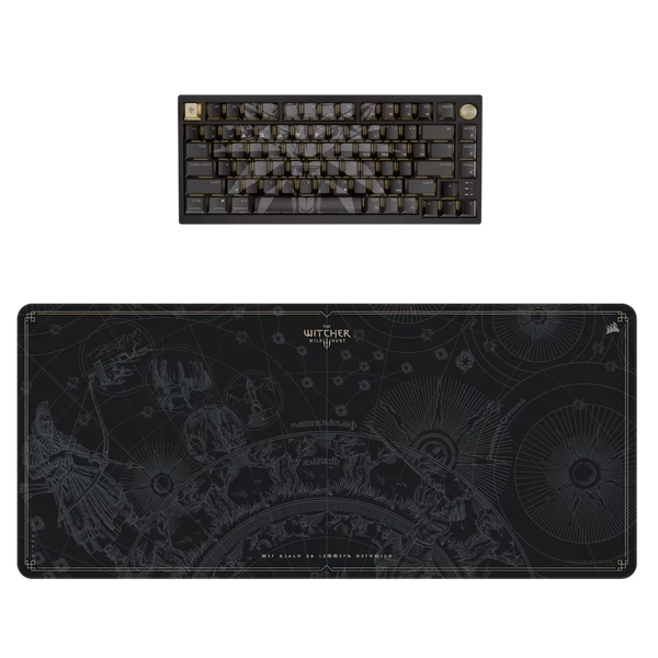 K65 Plus Keyboard and MM400 Mouse Pad CORSAIR x Witcher 3: Wild Hunt 10th Anniversary Edition