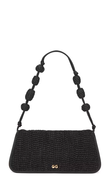 Cult Gaia Sunniva Shoulder Bag in Black.