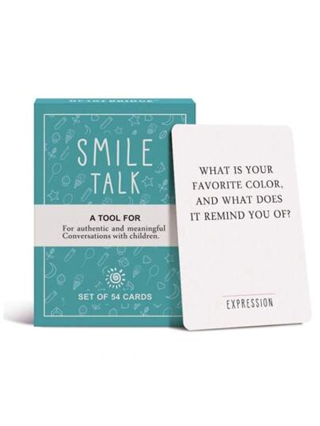  1PC, HEART BRIDGE Cartão de jogo de conversação sorridente entre pais e filhos, Diálogo de pensamento criativo real e significativo, Poderosa ferramenta de interação familiar, Entretenimento para festas, Natal/, Adequado para reuniões familiares e noites de jogos | | Tamanho: 3,54 pol. X 2,56 pol. X 0,71 pol. | | 54 cartões |, Jogos de sala de aula, Jogos para festa, Brinquedos de aprendizagem