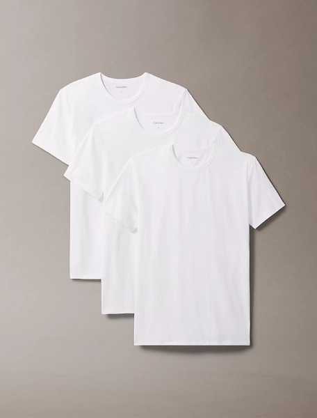 3 Pack Slim T-Shirts - Cotton Stretch Blend