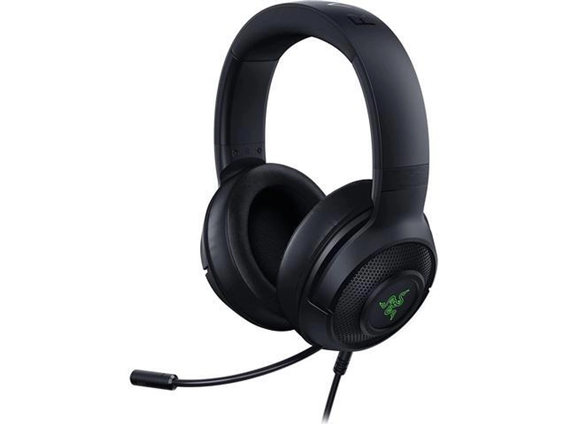 Razer Kraken V3 X Gaming Headset: 7.1 Surround Sound - Triforce 40mm Drivers - HyperClear Bendable Cardioid Mic - Chroma RGB Lighting - for PC -