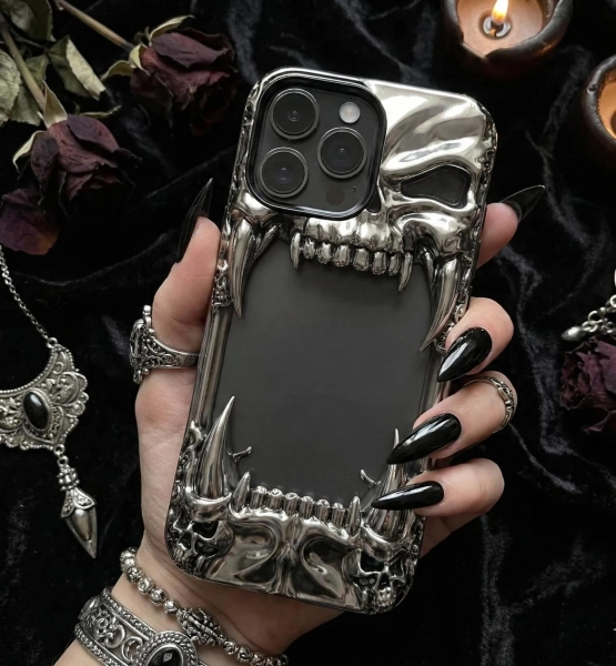 Gothic Skull Frame iPhone Case