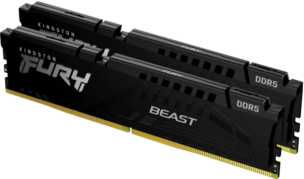 Kingston 64GB (2x32GB) DDR5 6000MHz CL30 FURY Beast Svart AMD EXPO/XMP 3.0