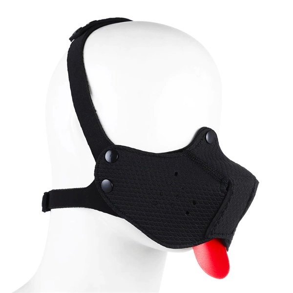 Densal Half Face Puppy Hood - Black - Puppy Play Expert